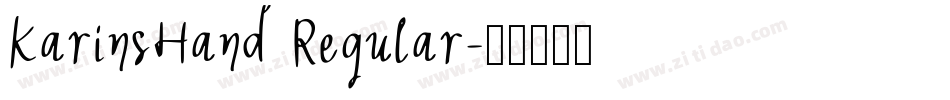 KarinsHand Regular字体转换